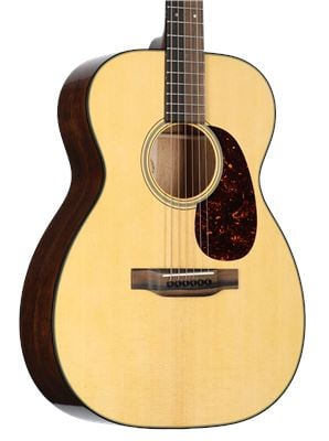 Martin 0018 Grand Concert Acoustic Guitar with Case Body Angled View